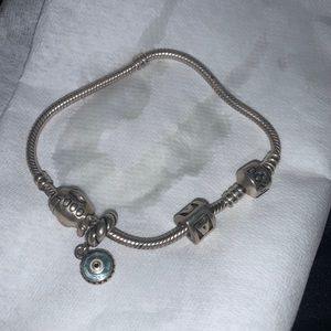 Pandora Snake Chain Bracelet sz 8.3 in